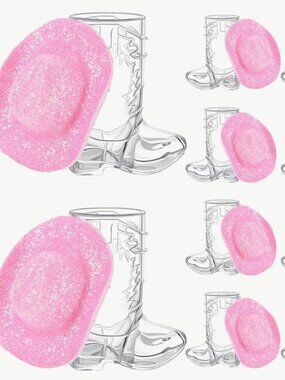 10 x Cowboy Boot Plastic Shot Glasses